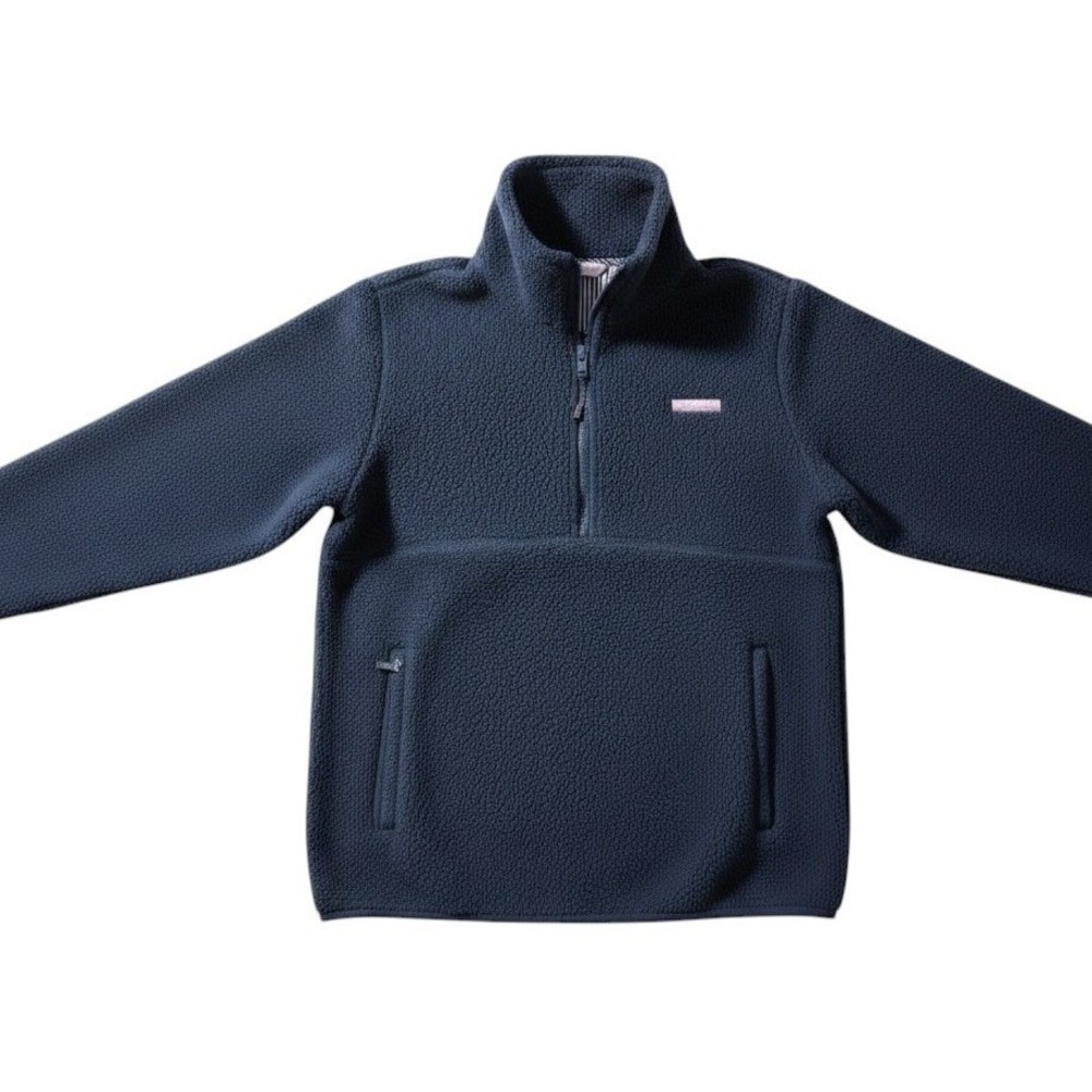 Vineyard Vines Women XS Blue Fleece Quarter Zip Pullover Sweatshirt Soft Cozy